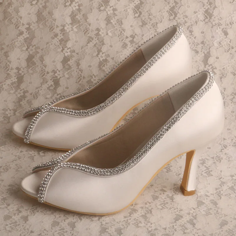 Женская летняя обувь цвета слоновой кости для вечеринки туфли-лодочки с открытым