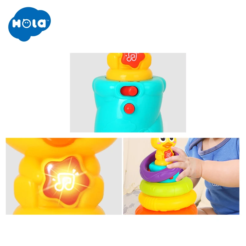 HOLA TOYS 2101 дети Радуга укладки утка детские игрушки для детей Подарки|Игрушечные