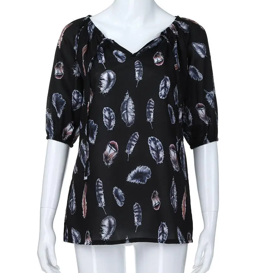 Хит продаж большой Размеры новые модные летние блузки для женщин 5XL рукаво