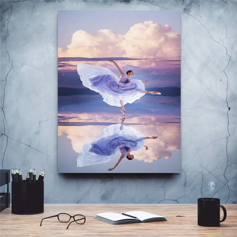 Скандинавские настенные художественные балетные постеры для девочек с