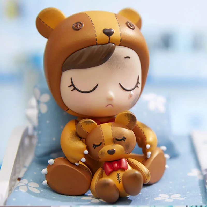 

Маленький янтарный медведь-обнимающие Игрушки для девочек фигурки героев Caja Surprise Box слепой сумкой Угадай кавайная модель кукла подарок на д...