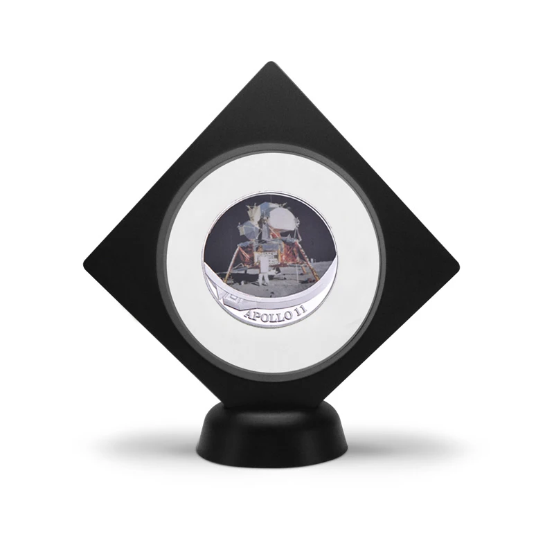 coin1 with holder WR Apollo 11 50th Anniversary серебряные коллекционные монеты с держателем для монет оригинальная монета для вызова медаль США коллектор дропшиппинг - Цвет: coin1 with holder