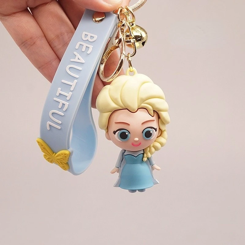 

Disney Cartoon Frozen Figurine Keychain Anna Elsa Princess Decoration Olaf Doll Model Pendant Keychain Children Christmas Toy