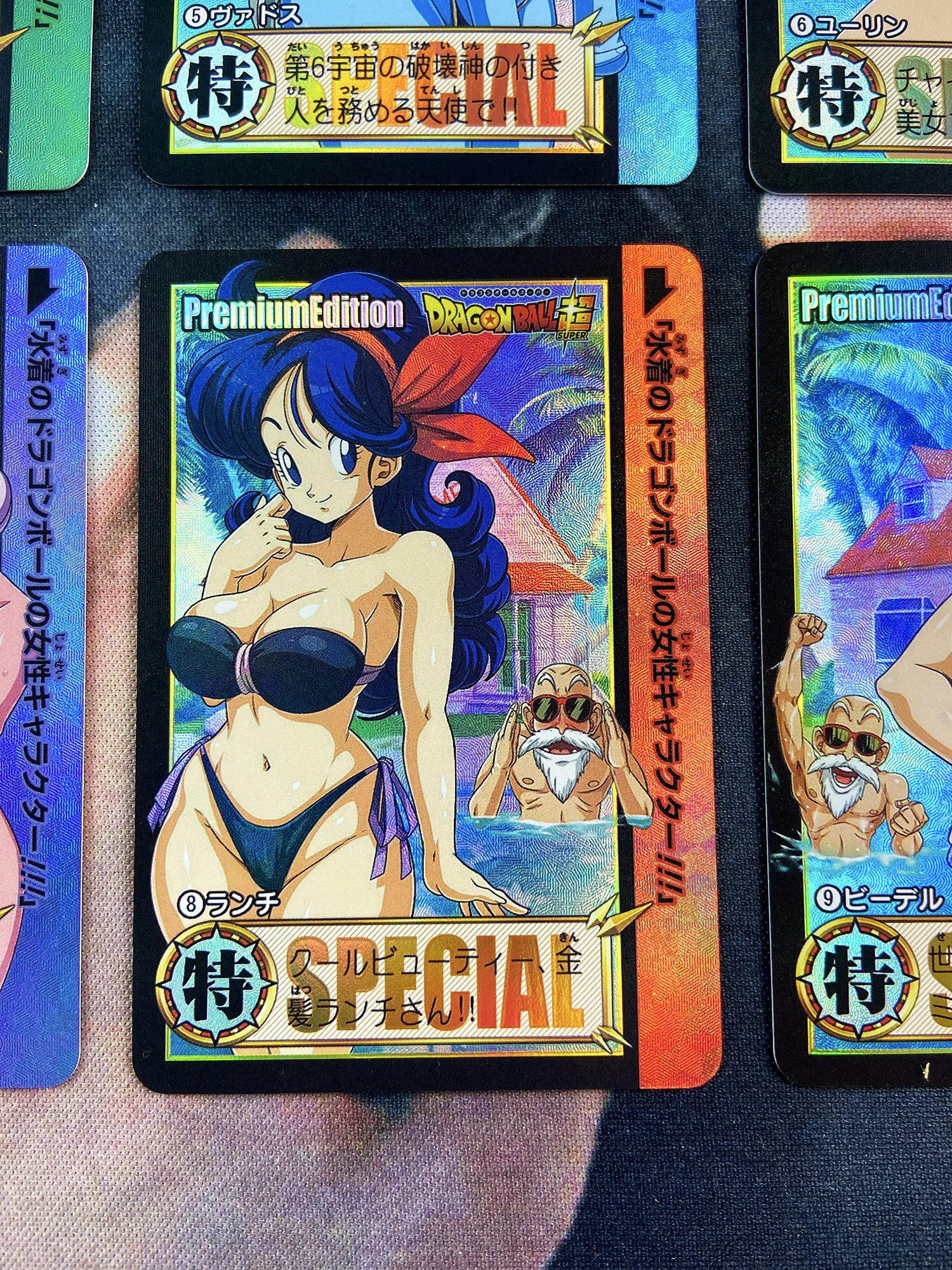 9Pcs Anime Dragon Ball Game Card ChiChi Android 18 Kuririn Son Goku Master Roshi Out of print Flash Collection Toys Gift - купить по