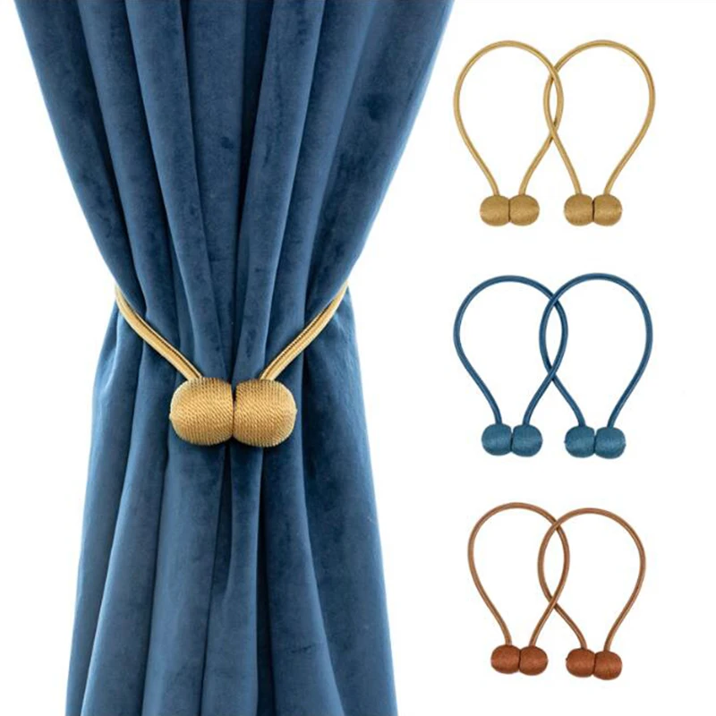 

1PC Pearl Magnetic Ball Curtain Simple Tie Rope Backs Holdbacks Buckle Clips Accessory Rods Accessoires Hook Holder Home Decor