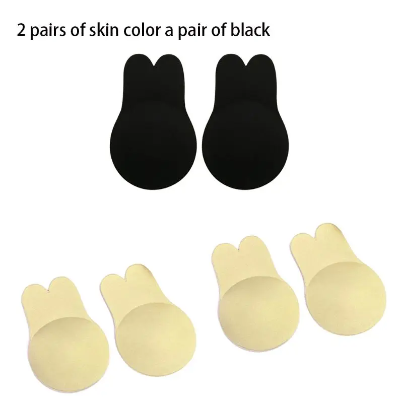 Женский невидимый бюстгальтер с милыми заячьими ушками лифтинг наклейки на