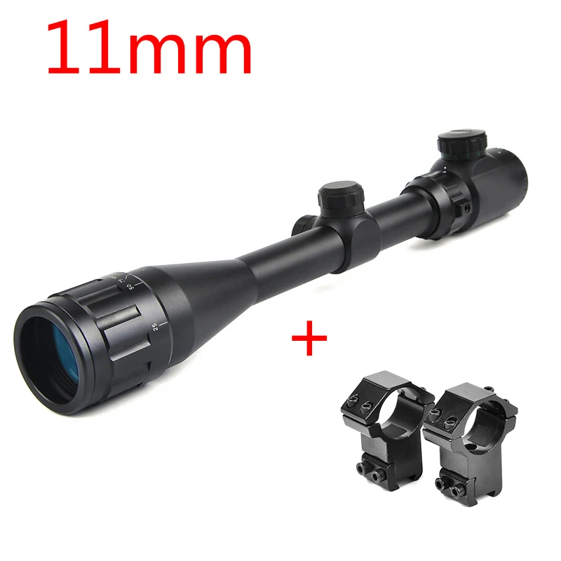 B BESTSIGHT 4-16X40 AOE оптика Riflescope красный и зеленый свет прицел снайперской винтовки снаряжение для охоты прицелы страйкбол винтовка - Цвет: 11mm mount