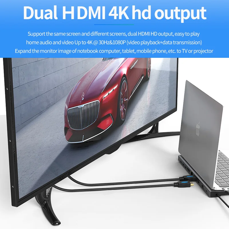 Blueendless концентратор USB Type C для HDMI VGA RJ45 Multi 3 0 сплиттер ноутбука сетевые Кардридеры
