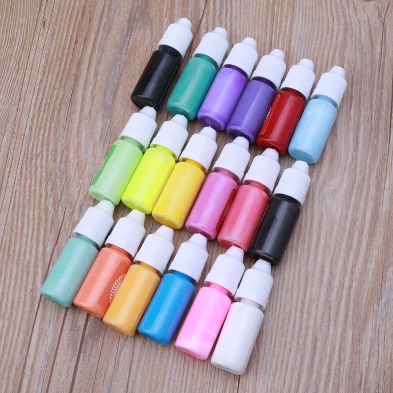 

18 Colors Epoxy Pigment Opaque Liquid Resin Colorant Each 0.35oz Non-Toxic Epoxy Resin Dye Solid Color Liquid Resin Dye