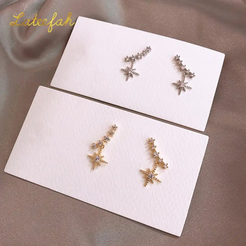 

Crystal Star Stud Earrings For Women Gold Small Designer Geometry Mini Earring Party Modern Earrings Jewelry Wholesale