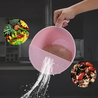 plastic rice beans peas washing filter strainer basket sieve drainer kitchen cleaning gadget color random
