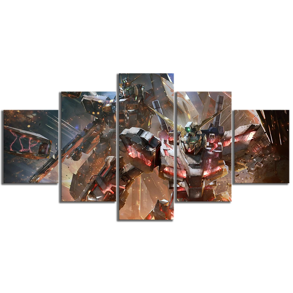 

5 Piece Canvas Paintings Print Home Decor Room Science Fiction Cartoon Movie Poster Modular Wall Art Pictures obrazy plakat