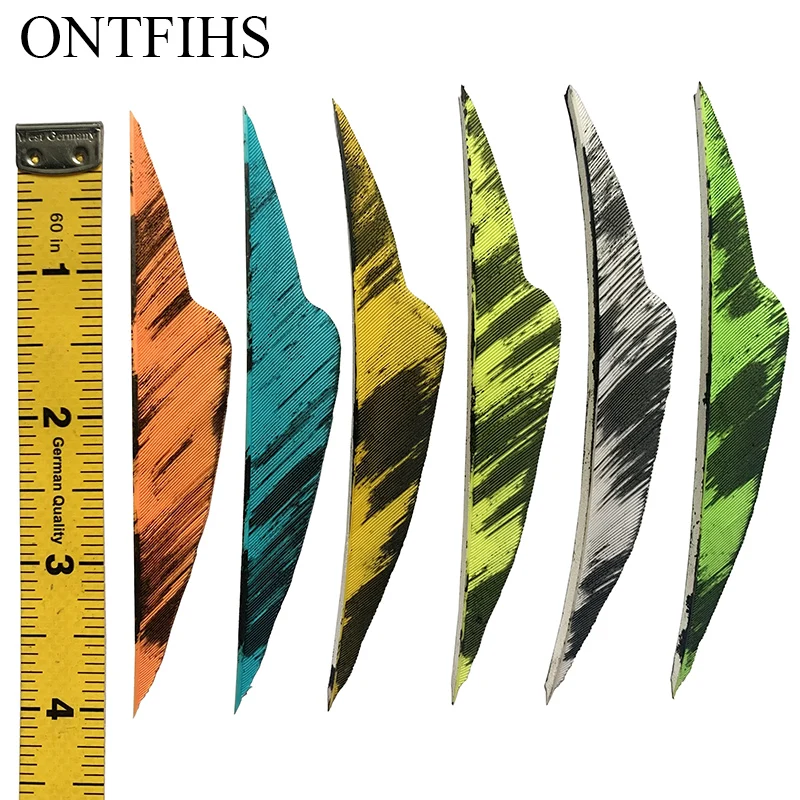 

50 шт. 4 "перо для стрел правое/левое крыло Fletching аксессуары для стрел Fletches настоящие перья клыки для стрельбы из лука охоты стрельбы