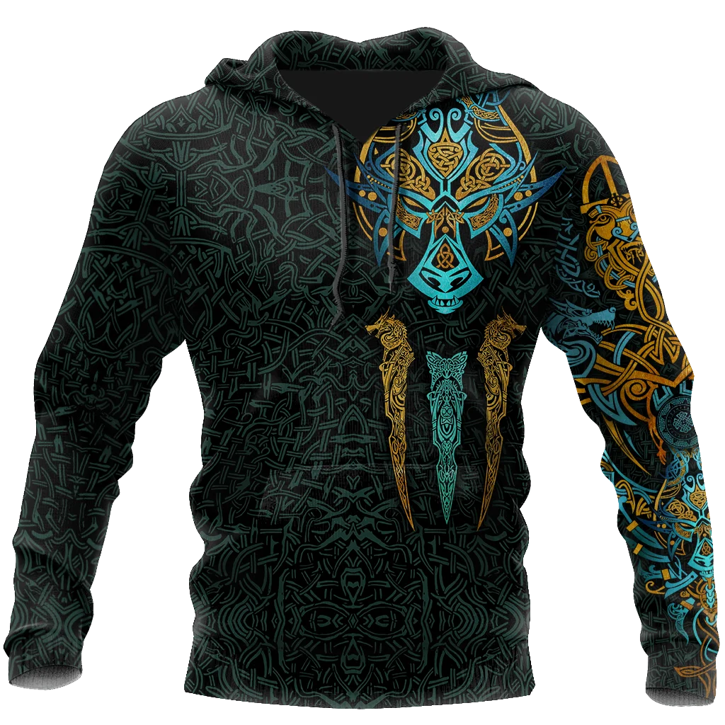

Spring and Autumn Men's Street Warrior Tattoo New Fashion Sports Suit Personalized Custom 3D Printing Hoodie/Light Jacket/Men an