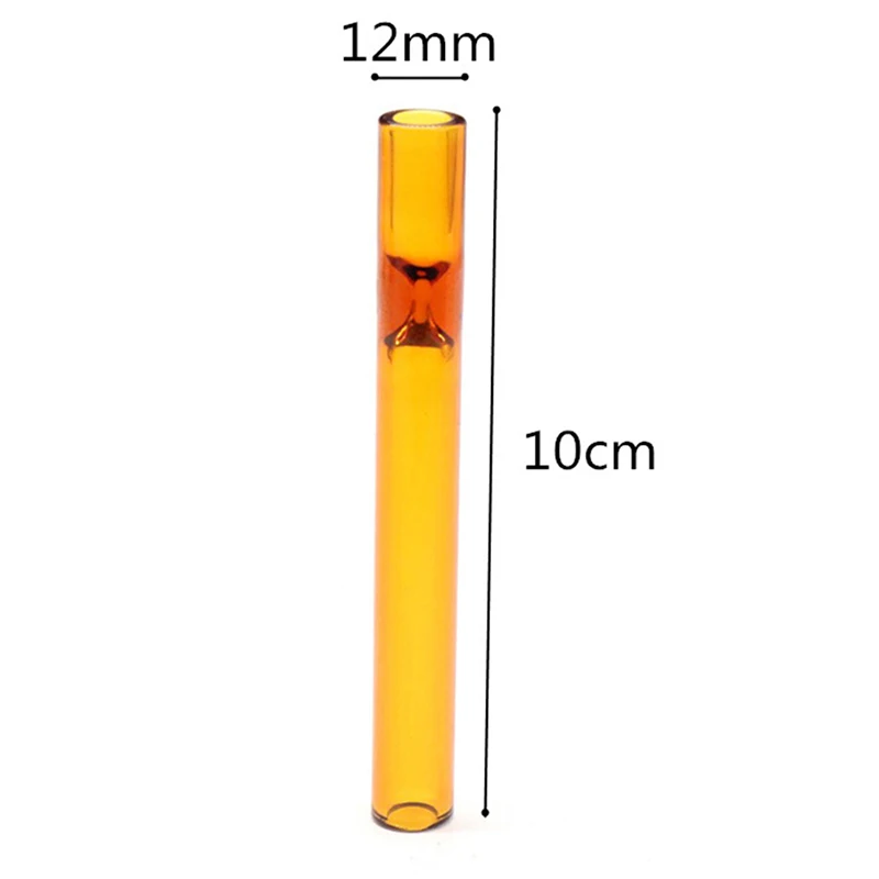 

1pc Tobacco Pipe Glass Cigarette Holder Tube For Tobacco Cigarettes Smoking Smoke Filter Pipes Mouthpiece Hookah