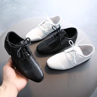 kids school dance leather shoes for fashion toddler boys childrens spring 2022 dress black white party wedding shoes 1 12 year