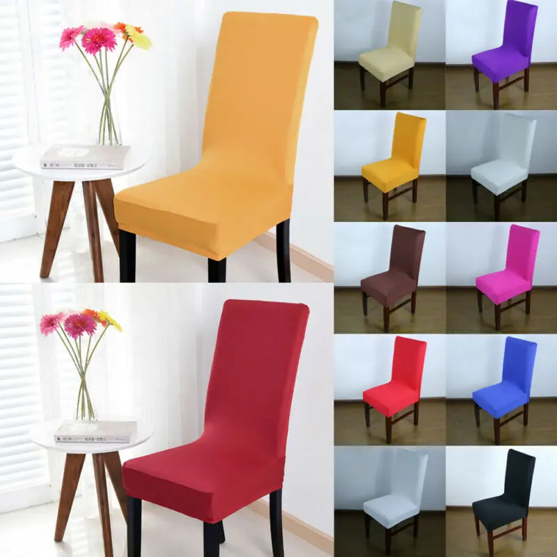 11 цветов Чехлы для обеденного стула спандекс скольжения чехол стрейч