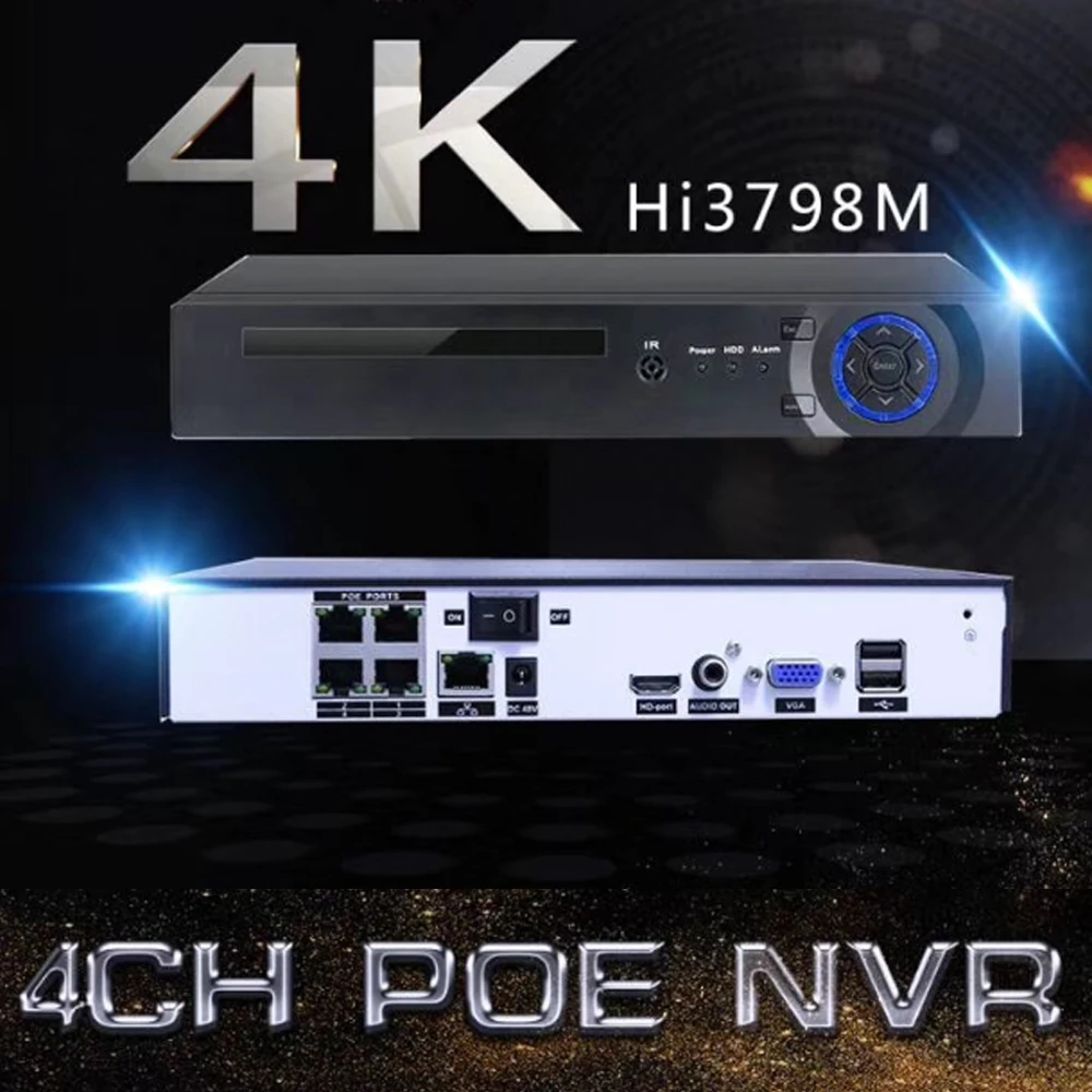 Сетевой видеорегистратор CTVMAN 4K 4CH POE CCTV DVR NVR сетевой регистратор ONVIF для домашней