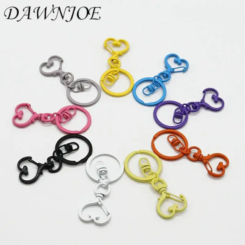 5 шт./лот Очаровательная цветная цепочка для ключей в форме сердца Сделай Сам