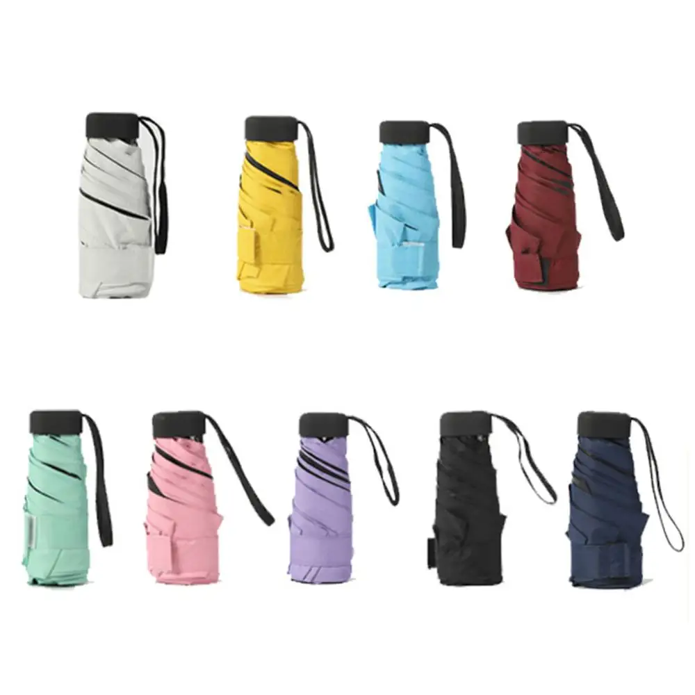 

180g Ultralight Pocket Mini Umbrella Rain Windproof Durable 5 Folding Sun Umbrellas Portable Fresh Sunscreen Parasol