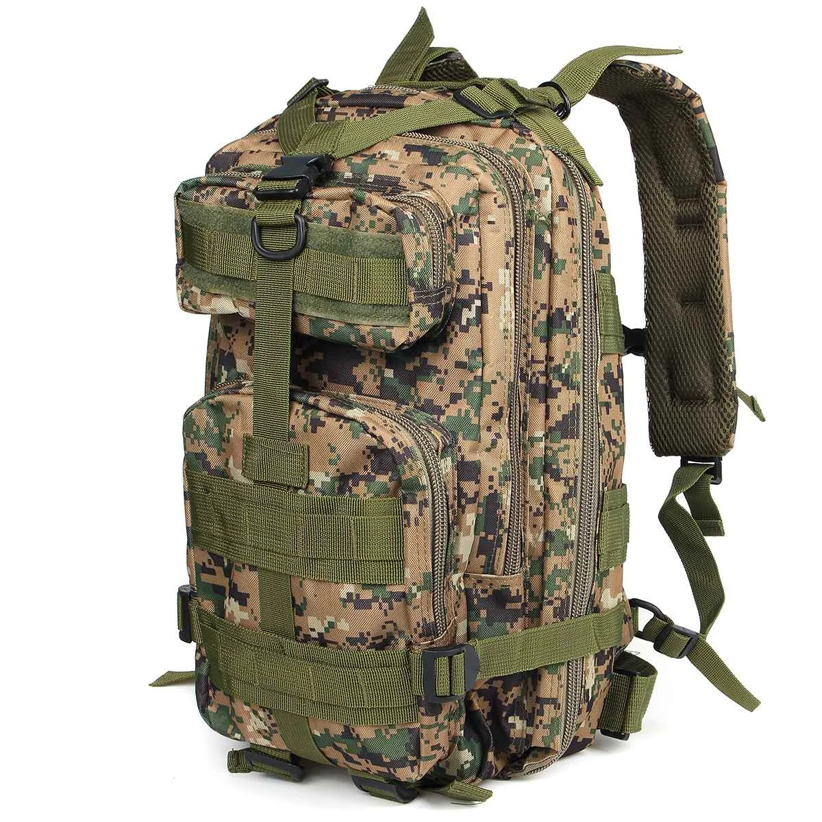 Woodland digitals Открытый военный тактический рюкзак 30L камуфляж тактический спортивный рюкзак для путешествий большой емкости водонепроницаемая сумка - Цвет: Woodland digitals