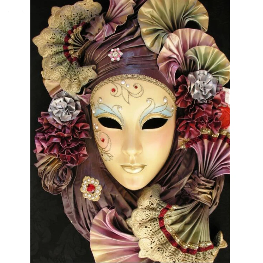 

Full diamond embroidery Mask woman diamond mosaic rhinestones diy 5D diamond painting cross stitch kit home decoration G323
