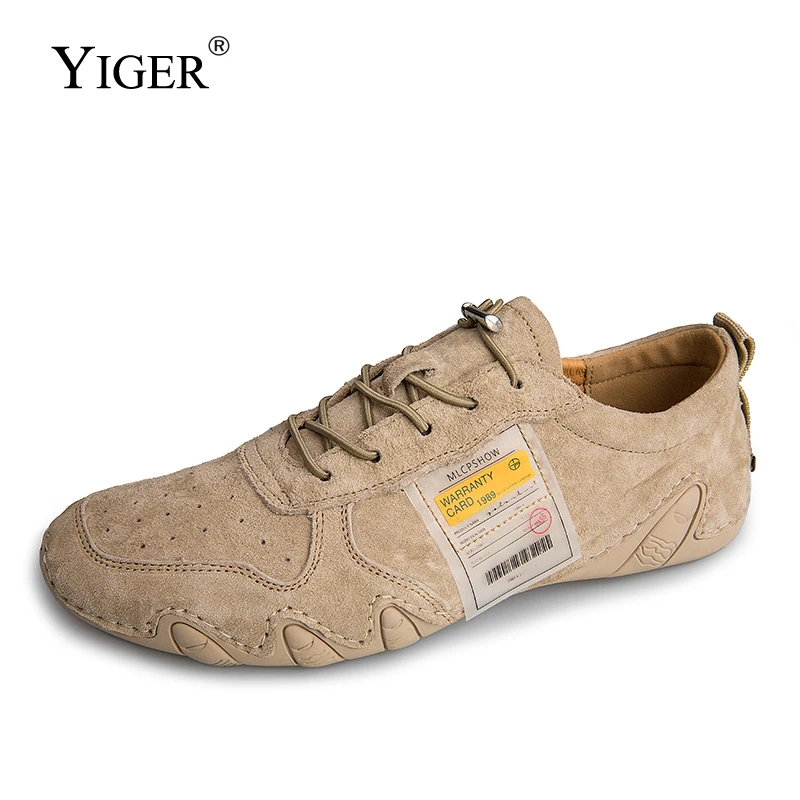 YIGER мужские лоферы большие размеры спортивная обувь в горошек Мужская без