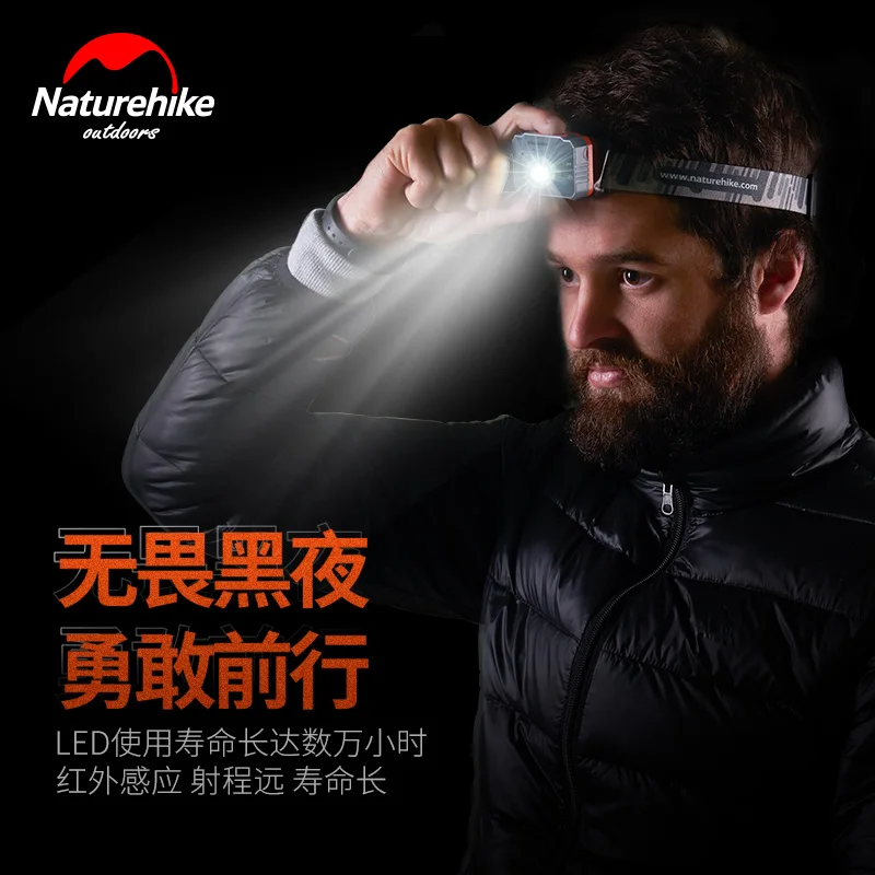 Налобный фонарь Naturehike индукционный водонепроницаемый уличный светодиодный для