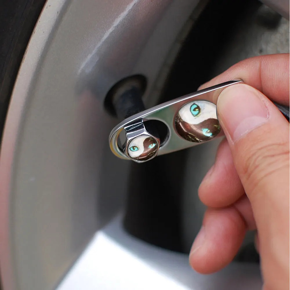 DSYCAR 1 комплект цинковый сплав Противокражные колпачки для автомобильных колес