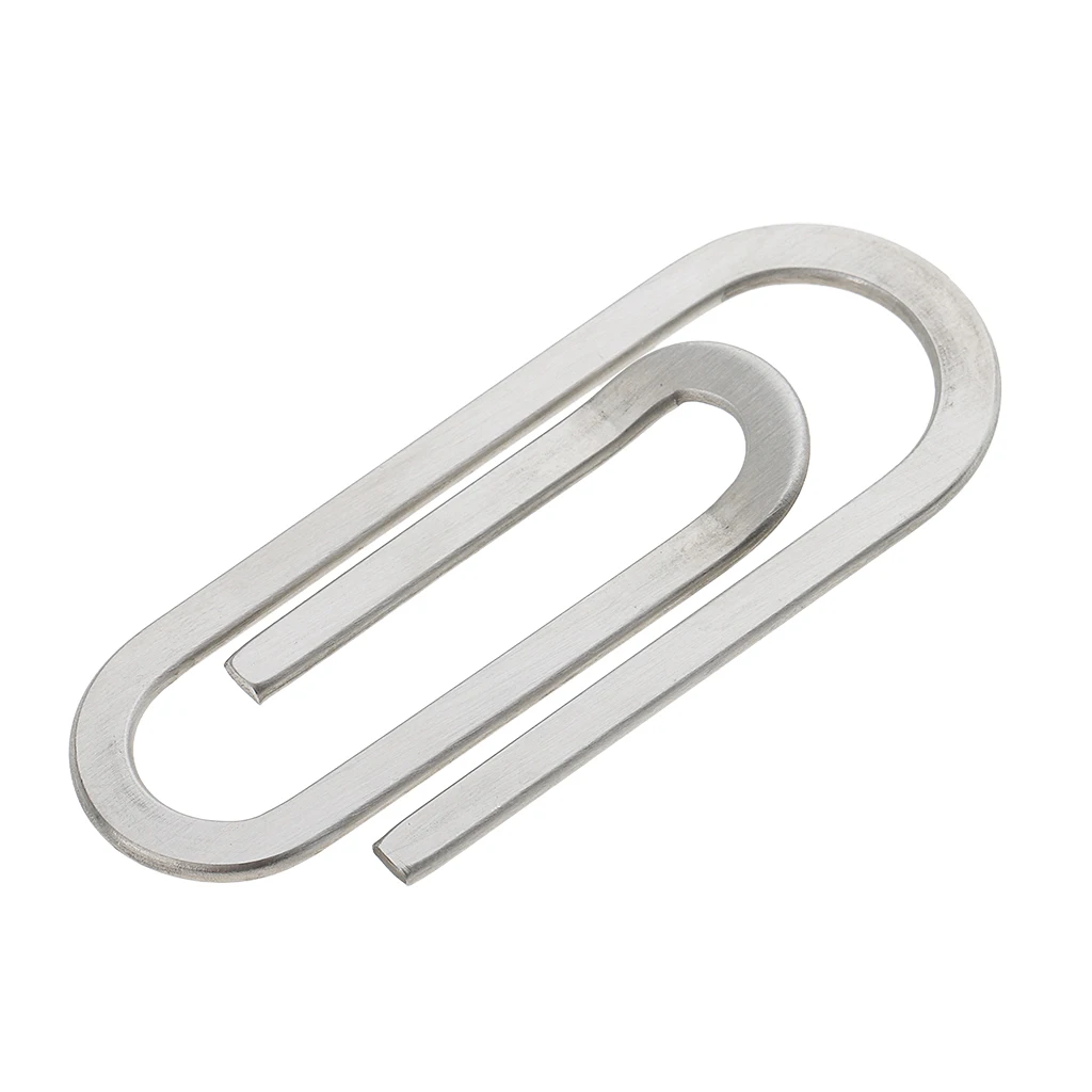 

1x Stainless Steel Money Paper Clips Bookmark Clips Office School Stationery