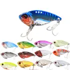 Приманка Вибрирующая, 5 шт.лот, 7101520 г, с трехмерными глазами, металлическая, с вибрацией, Тонущая, для ловли окуня, щуки, окуня, 12 видов цветов