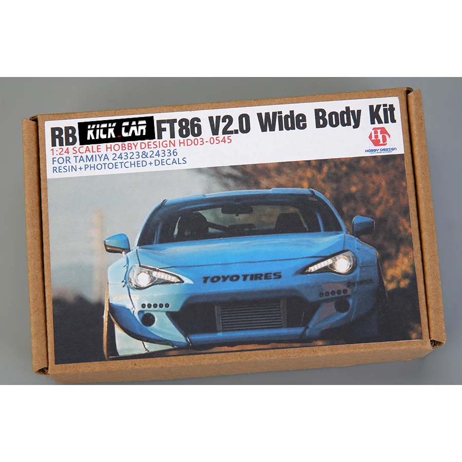 

Hobby Design 1/24 RB Toyot 86 V2 Wide Body Kit Detail-up Set For Tmiya 24323&24336 (Resin+PE+Decals+Metal parts)HD03-0545