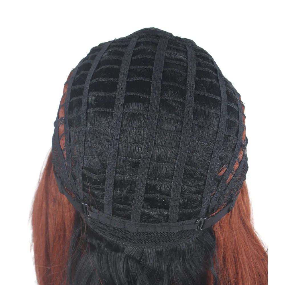 

SOKU Pelucas Long Brown Wavy Wig Synthetic Lace Front Wigs For Black Women Lace Wig Synthetic Glueless Heat Resistant Fiber Wigs