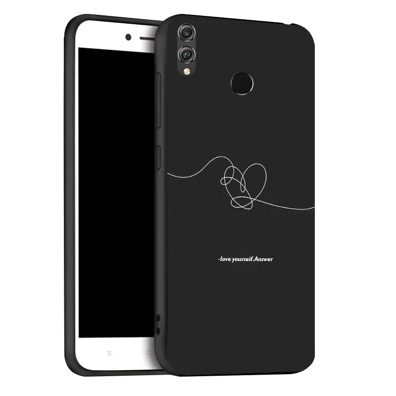 x088 Черный кремниевый Honor 8X Мягкий силиконовый чехол из термопластика чехол для huawei Honor Play 8A 9 10 Lite 3 Honor8X Honor8A Чехлы для крышки Fundas бампер - Цвет: x088