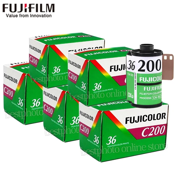 Fujifilm Fuji color C200 цветная 35 мм пленка 36 экспозиция для камеры формата 135 Lomo 135 Lomo camera год expiried films - Цвет: 5 Rolls