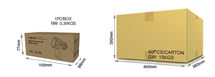 Miboxer 6 Вт RGB+ CCT умный светодиодный свет сада FUTC04 AC100~ 240V IP66 Водонепроницаемый светодиодный открытый лампа Сад Освещение
