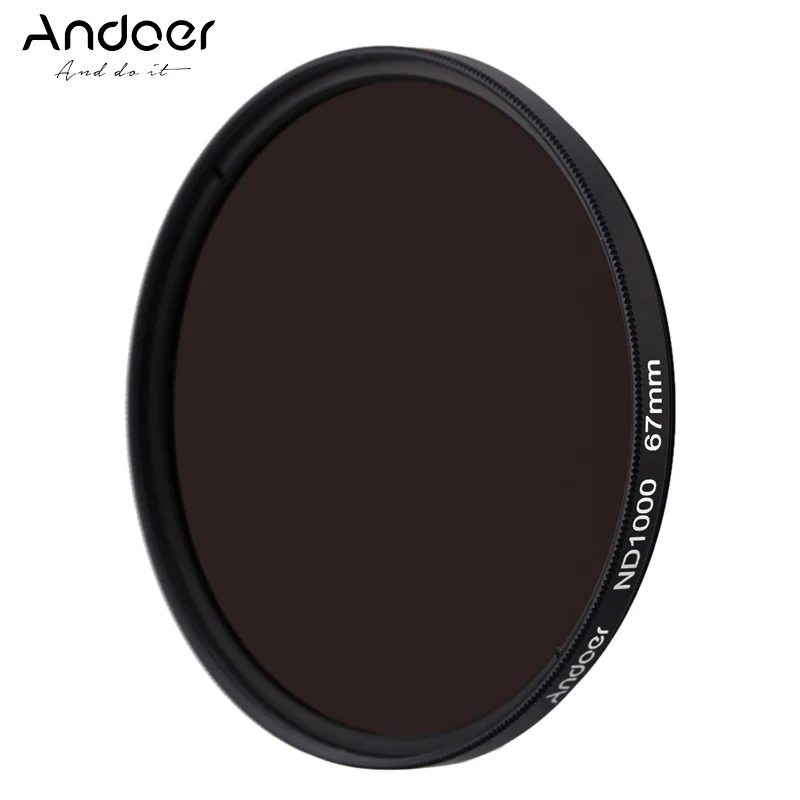 Andoer 67 72 82 мм ND1000 10 стоп фейдер фильтр нейтральной плотности для Nikon Canon DSLR Объектив камеры ND фильтр Новинка