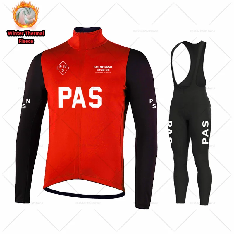 

2021 pas normal studios Winter Cycling Jersey set Ropa ciclismo invierno PNS Long Sleeve Fleece Cycling Clothing Road Bike suit