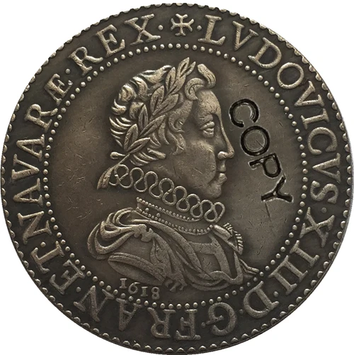 1618 Франк буст au col fraise Луи XIII копия монет|Безвалютные монеты| |