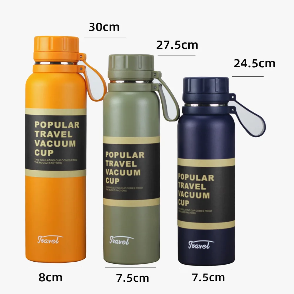 

850ml Simple Travel Coffee Mug Thermos Cup Vacuum Water Bottle Flask Stainless Steel Tea Milk Thermal Cup Students Couple Gift