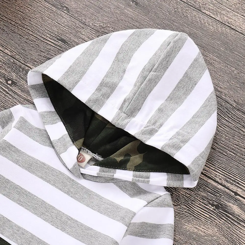 PatPat/осенне-зимний хлопковый Повседневный камуфляжный комбинезон с капюшоном в