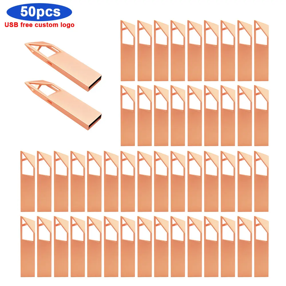 

50 шт./лот USB флешка Флешка водонепроницаемый USB 2,0 Внешний накопитель Флешка 32 ГБ 16 ГБ 8 ГБ 4 ГБ металлическая карта памяти U диск подарок