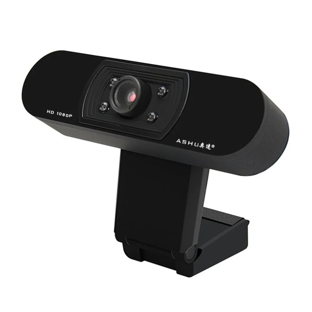 Профессиональная веб-камера 1080P USB2.0 с широкой совместимостью для компьютера, ноутбука, веб-камеры с микрофоном шумоподавления
