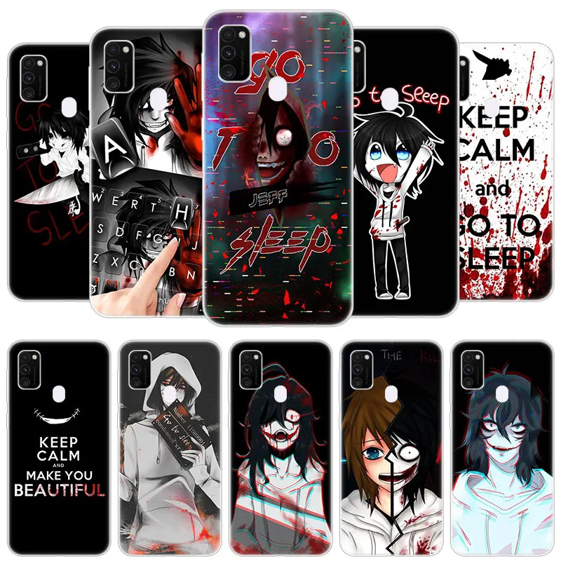 Чехол Anime Jeff The Killer для Samsung Galaxy M32 M12 M11 M21 M01 M02 M30S M31S M51 A5 2017 A6 A8 Plus A7 A9 2018 из силикона.