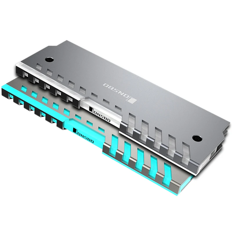 Jonsbo Nc-2 2Pcs Memory Ram Heatsink Cooler Support Desktop Motherboard Aura Control Color 12V RGB Aluminum Alloy Shell | Компьютеры и
