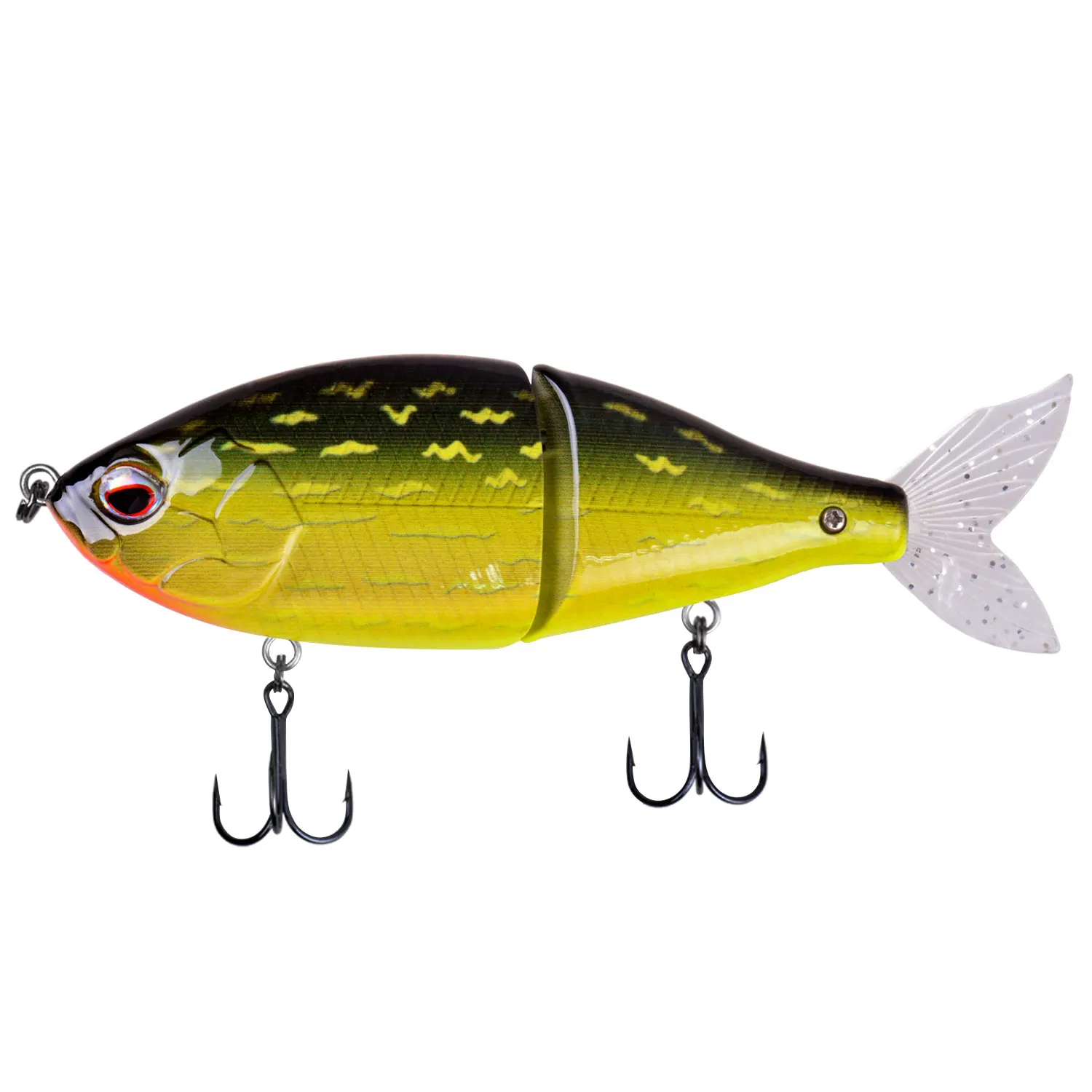 

Multi-Jointed 1pcs Obese Joint Hunter Swim Bait 150mm 56g 2-section THUNDER JERK BAIT Sinking Fishing Hard Lures with Soft Tail