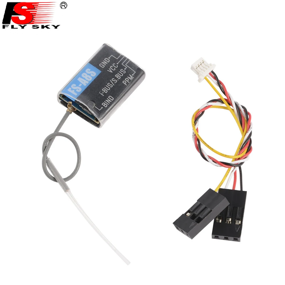 Оригинальный мини-приемник Flysky FS-A8S 2 4G 8CH с PPM i-BUS SBUS выход для радиоуправляемого