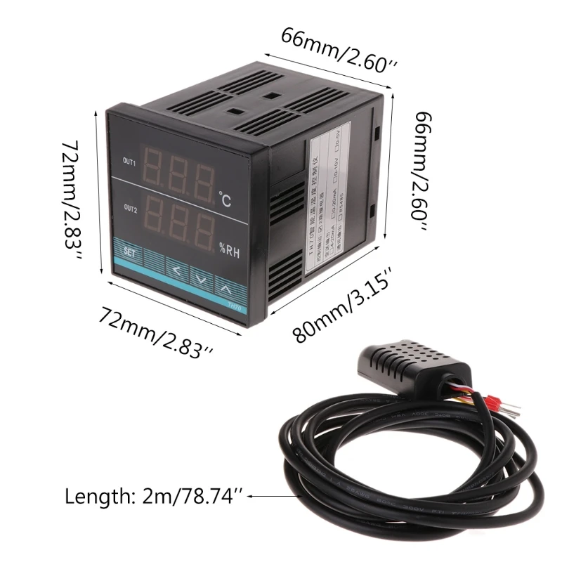 

Digital Humidity & Temperature Controller Thermostat Hygrometer Regulator