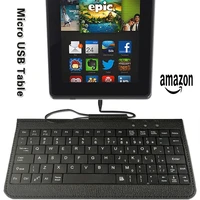 for amazon kindle fire 7fire hd 7fire 7 tablet pu leather portable case cover micro usb keyboard stand
