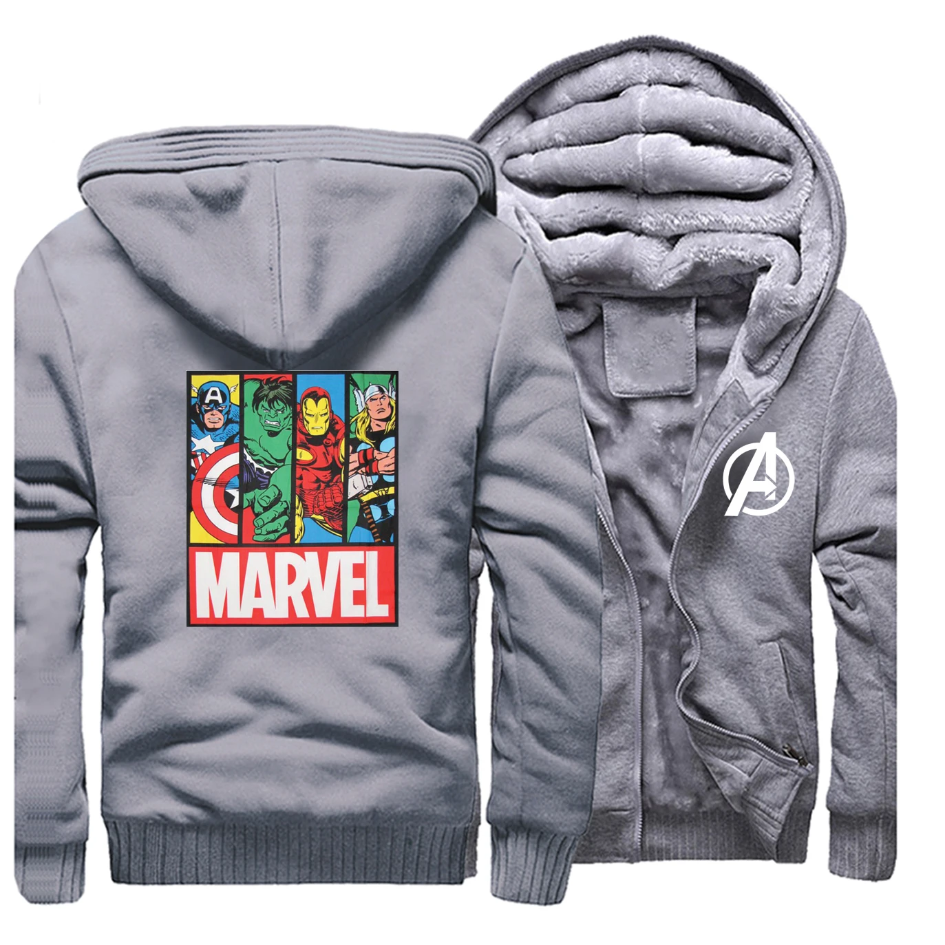 Marvel Мстители зима горячая Распродажа толстовки с рукавом реглан мужская мода хип-хоп спортивная одежда забавное пальто плотная одежда супергероя